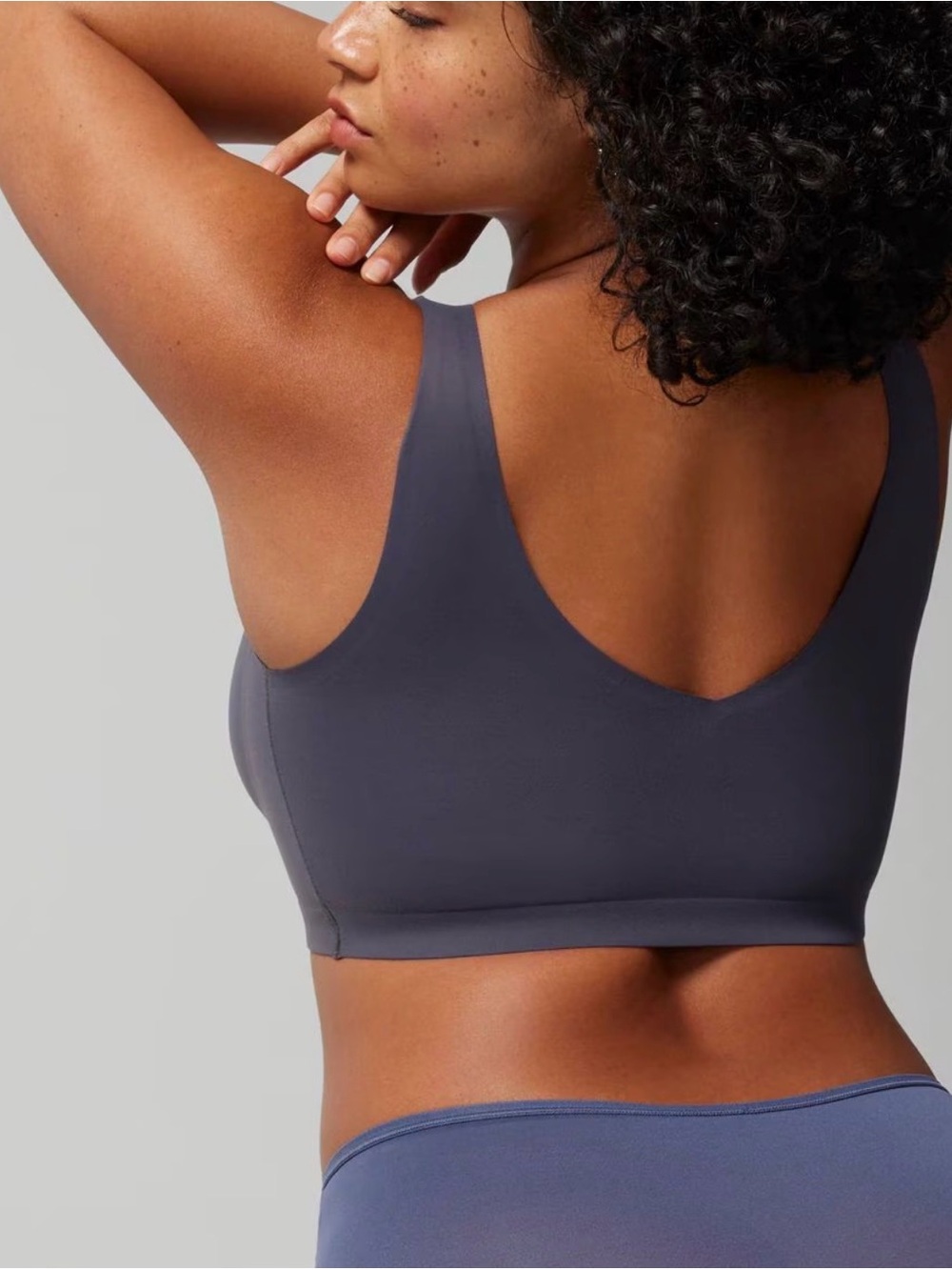 SOMA ENBLISS Seamless Wireless Comfort Bra Slate Gray Blue Bralette SzM - Picture 3 of 6